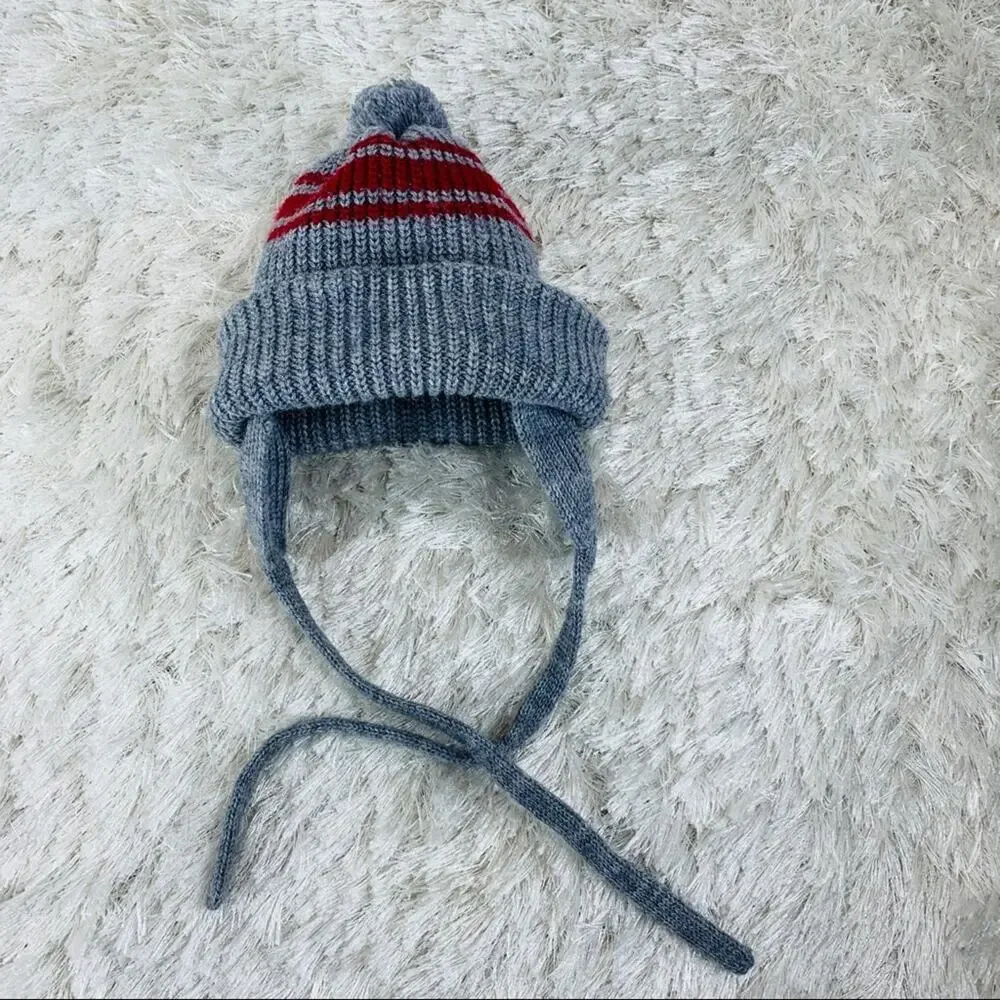 Vintage Kids Stocking Cap Ear Flaps & Tie